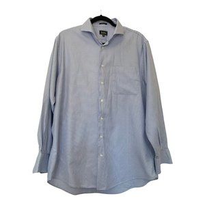 Neiman Marcus (16.5 34/ 35) light blue 100% Cotton Tuxedo dress‎ Shirt